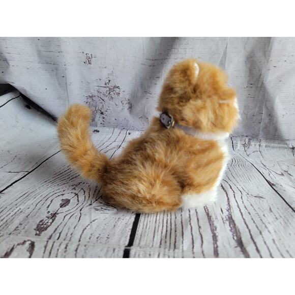 American Girl Doll Retired 5in Pet Plush Calico Cat Ginger With Colar And Tag - Picture 3 of 6